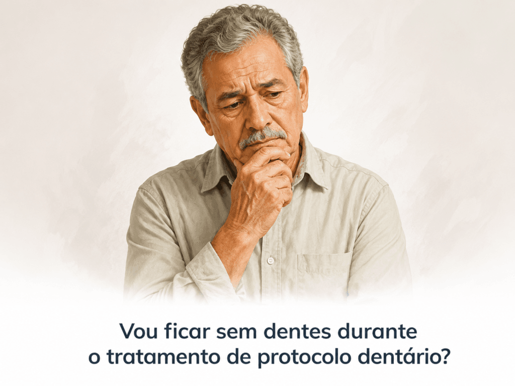 Paciente sorrindo após avaliação para protocolo dentário em clínica odontológica em Campinas.